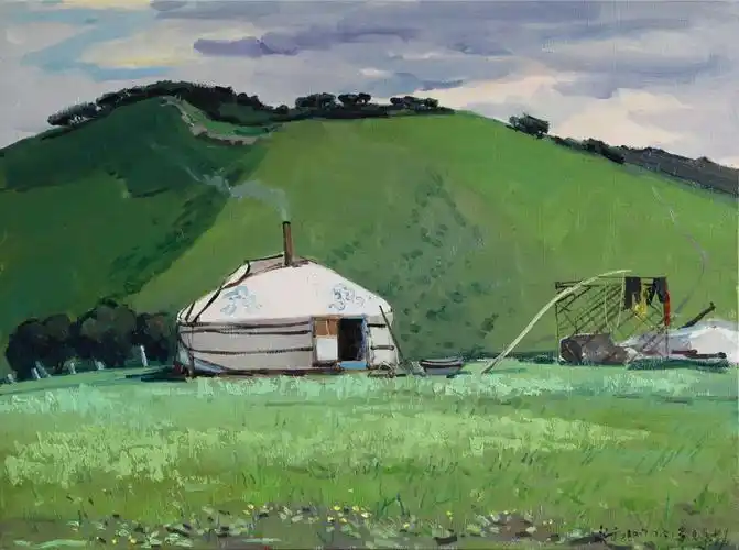 我从草原来——内蒙古画家赵福油画作品欣赏