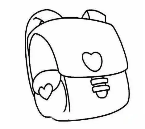 儿童小书包简笔画怎么画简单可爱