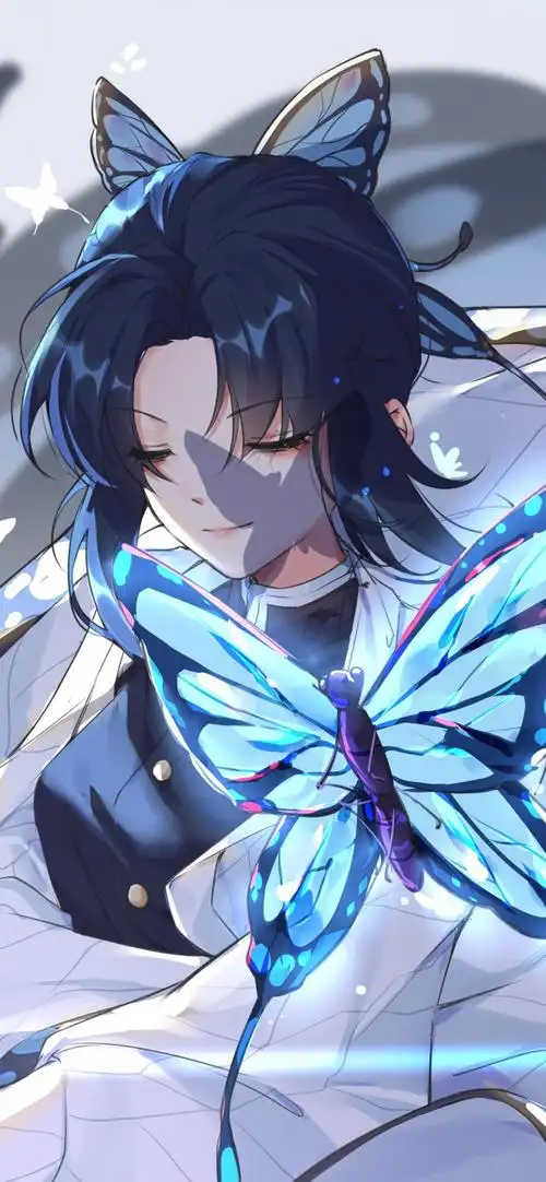 蝴蝶绕身鬼灭之刃角色虫柱蝴蝶忍个人壁纸