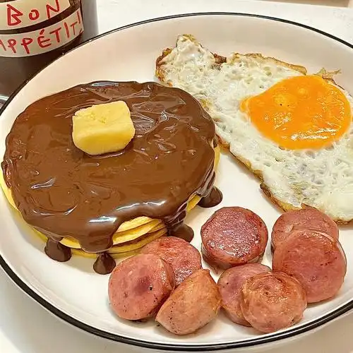 美式早餐拼盘巧克力松饼08