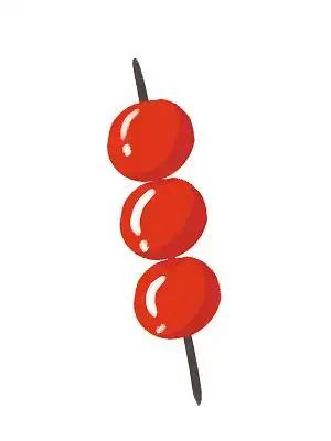 红色手绘卡通糖葫芦新年过年png素材元素