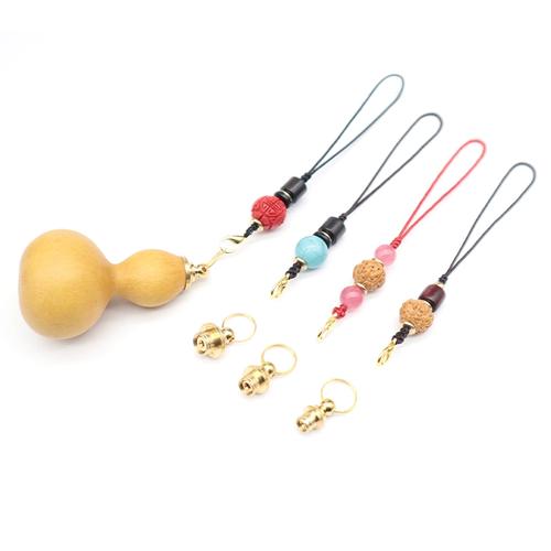 文玩葫芦纯铜酒塞镶口配件创意挂绳挂件饰品帽嘴钩针工具简约手绳