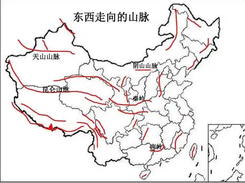 无忧文档 所有分类 初中教育 第一节中国的地形ppt 东西走向的山脉