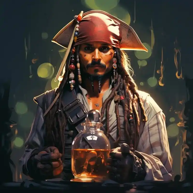 100个电影人物角色(004/100)96电影:加勒比海盗  - 抖音