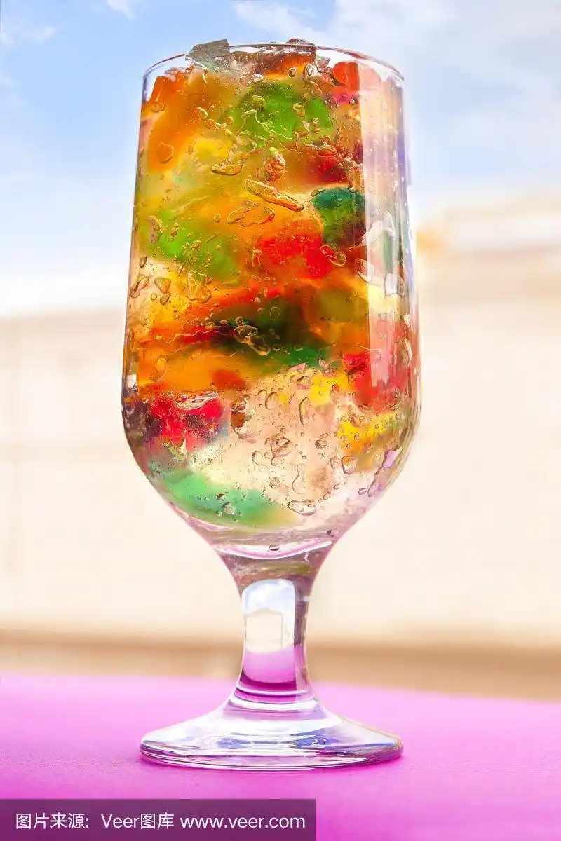 彩虹味七彩果冻