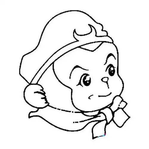 孙悟空简笔画图片 王者孙悟空简笔画图片