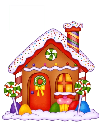 圣诞糖果屋贺卡矢量素材