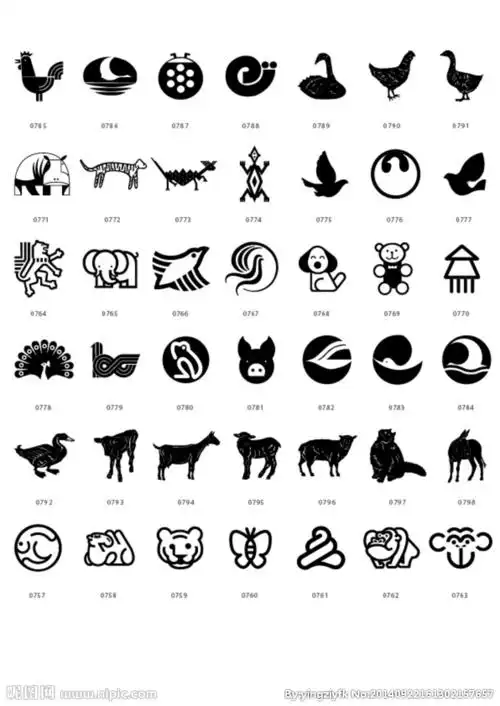 黑白动物矢量简体画图设计图__野生动物_生物世界_设计图库_昵图网