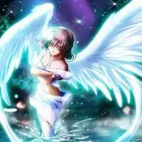 动漫带翅膀的女生头像
