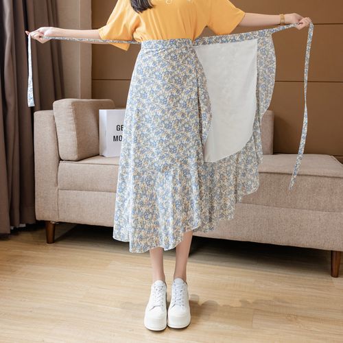 一片式碎花半身裙