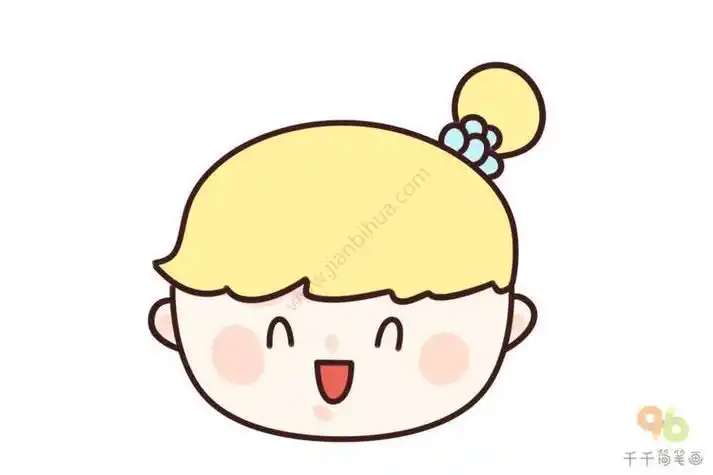 可爱小孩头简笔画