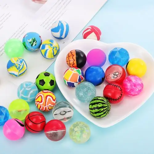 包邮32号混款一元扭蛋机专用弹力儿童橡胶玩具球类玩具