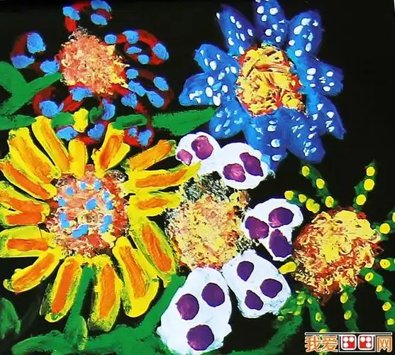 儿童水粉画:美丽的花草儿童水粉画欣赏(7)