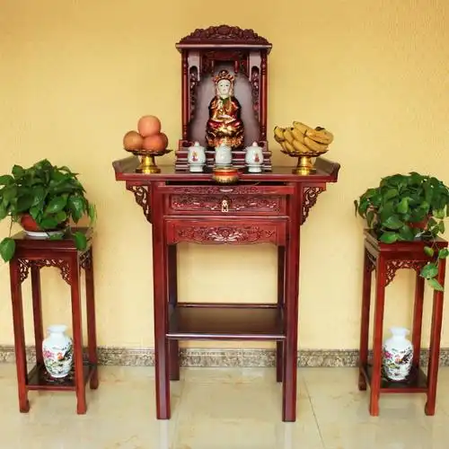 供桌条案中式神台家用贡品桌佛台香案佛龛财神爷佛柜