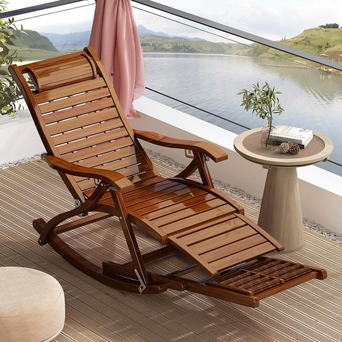 竹摇椅躺椅大人老人护腰午睡夏季逍遥折叠椅