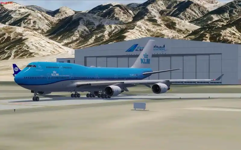 荷兰皇家航空b747-400m扎实落地阿姆斯特丹