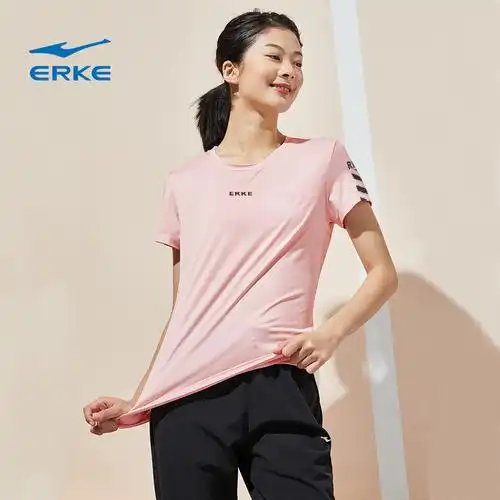 清仓正品鸿星尔克短袖女装夏季透气圆领针织半袖运动t恤