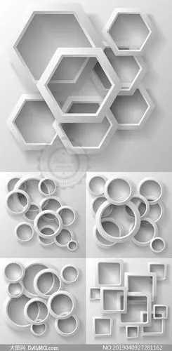 多边形等几何图形创意设计矢量素材