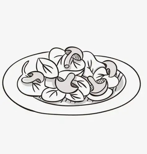 蔬菜盘子装饰简笔画