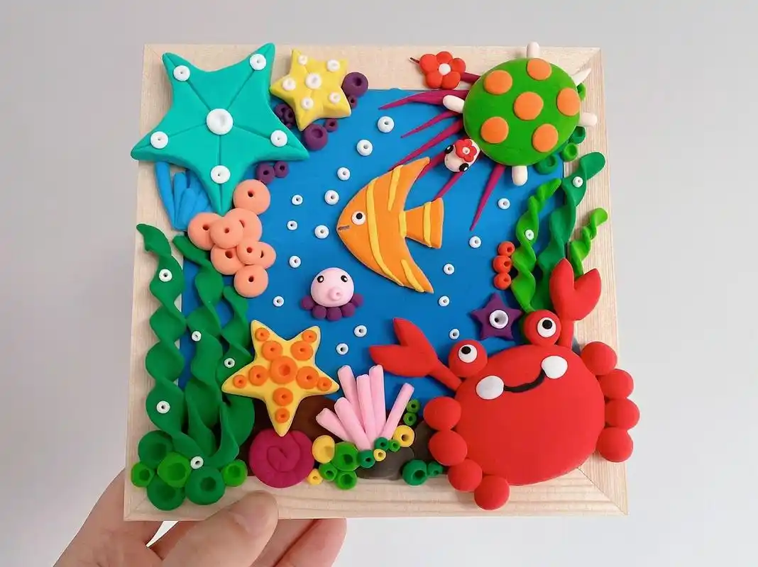 超轻粘土|相框画-海底小世界 02999698