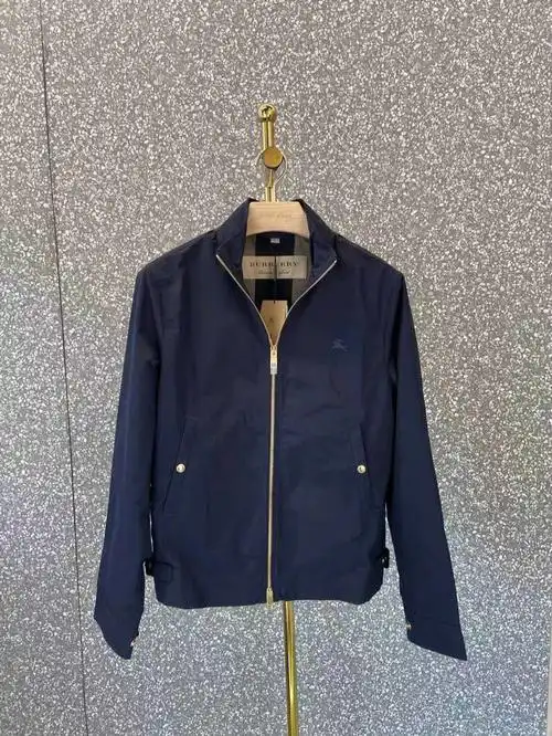 burberry藏蓝色男士战马飞行员夹克经典款
