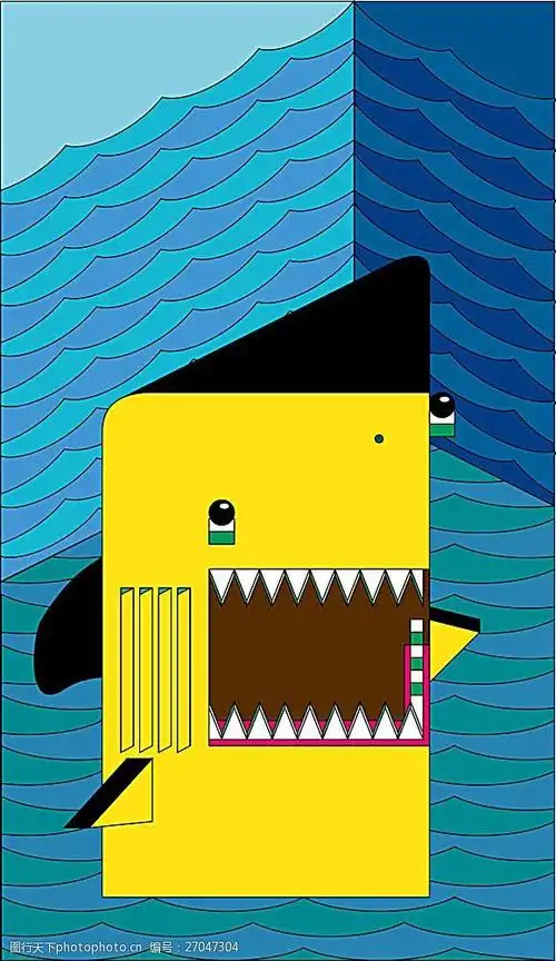 矢量鲨鱼设计素材