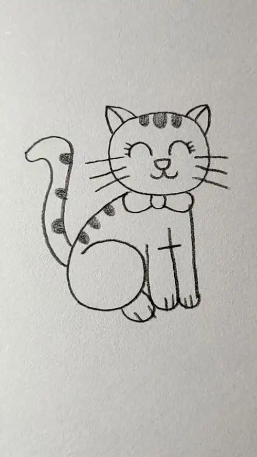 6 1教你们画一只小猫咪