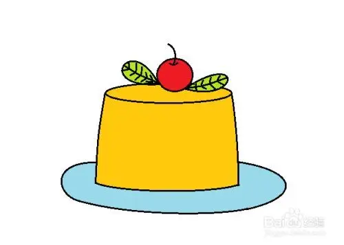 怎么画水果布丁