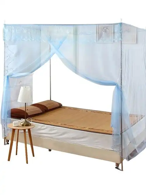 一米二床纹帐12米15床浅绿色普通蚊帐老式家用文章宿舍学生帐子