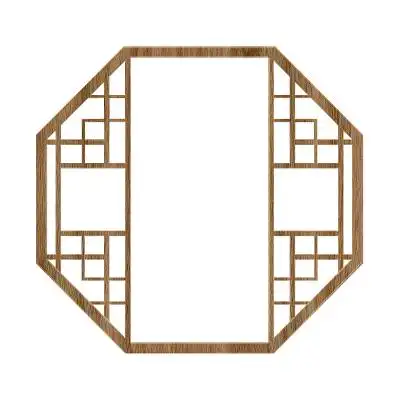 古风窗户古风木质窗户圆方形古风窗户