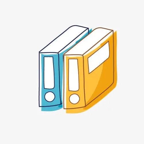 彩色卡通办公文件夹