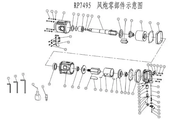 气动风炮原理与分解图一目了然