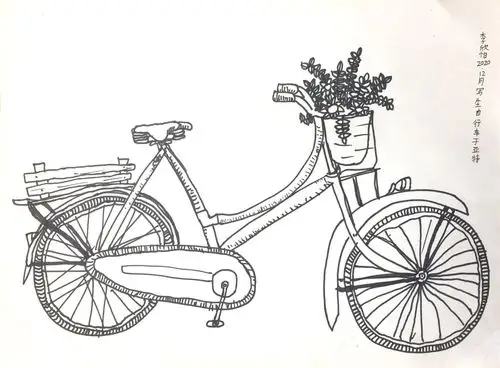 通过观察图片,孩子们将自行车的大致比例,线条的流畅,立体感以及有