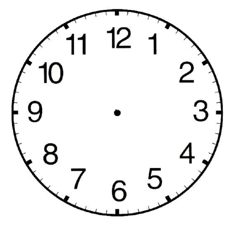 小学生认表空白时钟