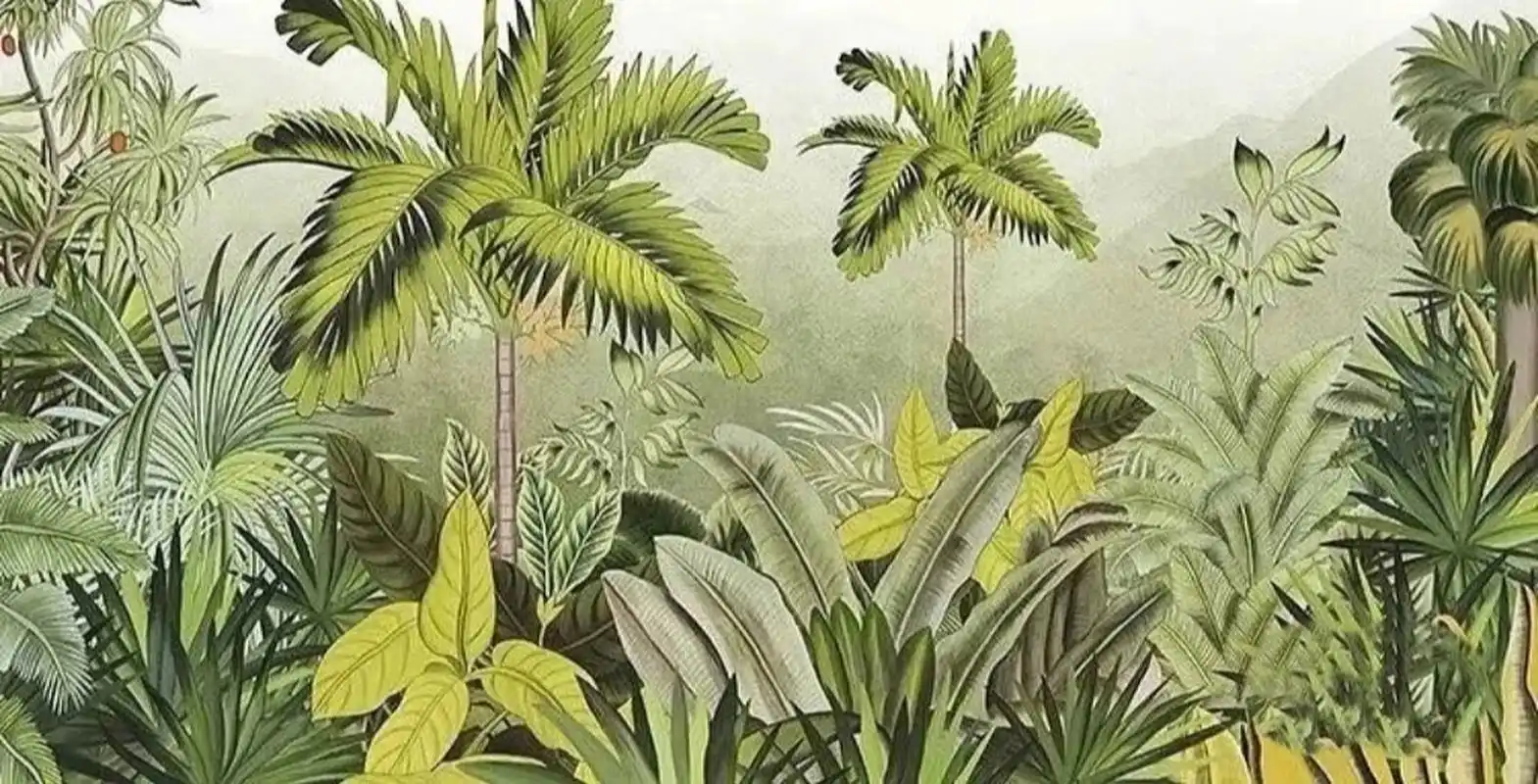 分享一批好看的植物墙绘素材,需要的收藏