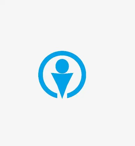 蓝色圆形小人定位标志