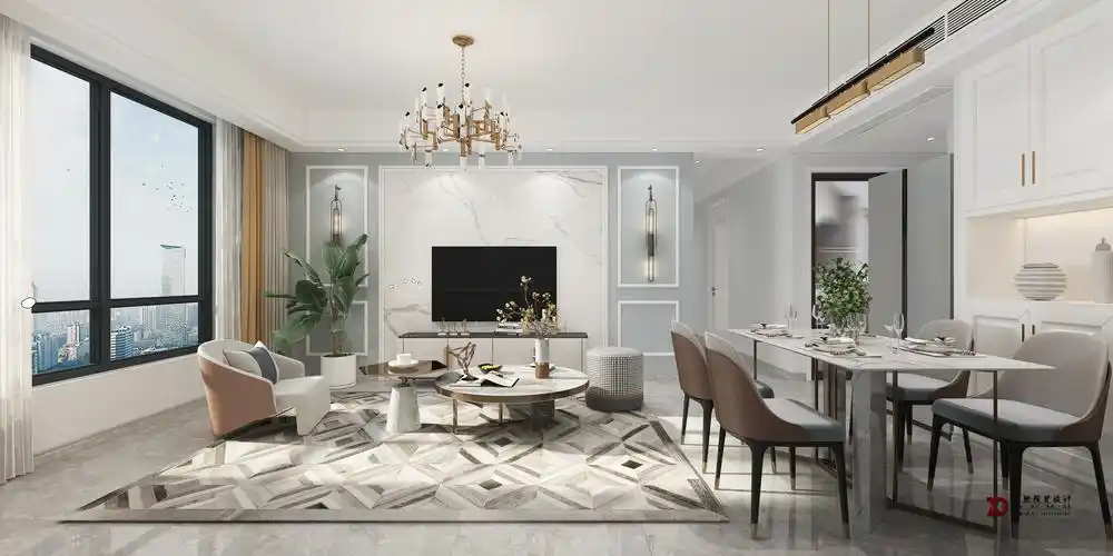 现代轻奢风格-家装_效果图区_室内设计联盟 - powered by discuz!