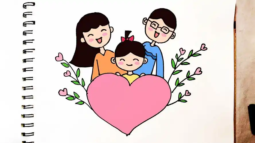 爸爸妈妈一家人怎么画