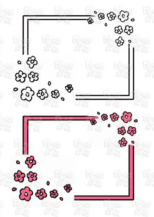 海报边框简笔画彩色