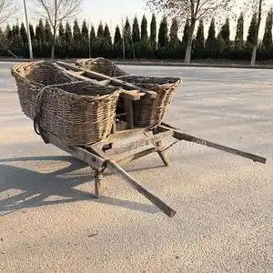 [新岁]老木车民俗老物件老式独轮手推车收藏农家院摆件农村老农