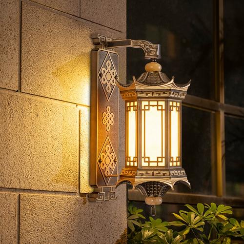 凤鸣新中式户外壁灯防水国风古典花园别墅景观庭院大门道路墙壁灯