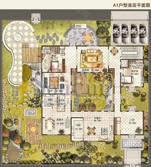 观唐6室3厅6卫1505.72㎡南北11000万