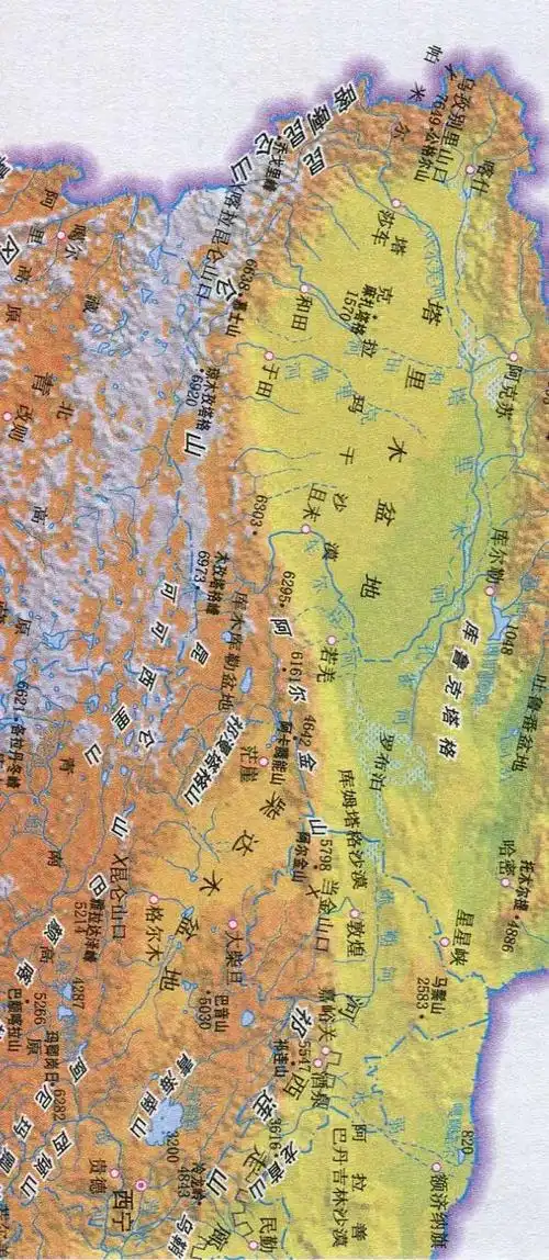 昆仑山脉西起帕米尔高原,横贯新疆,西藏,东至青海,全长约2500公里.