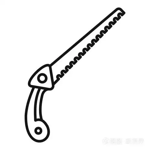 手园锯图标, 轮廓样式插画-正版商用图片16iqsf-摄图新视界