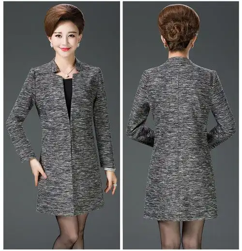 中老年女装秋装中长款风衣外套妈妈装大码40-50岁春秋薄上衣新品