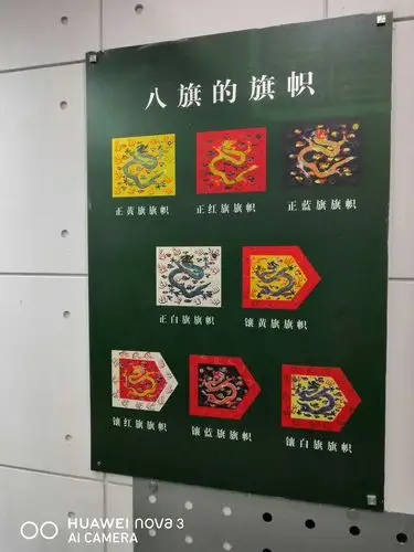 清朝时八旗的旗帜.