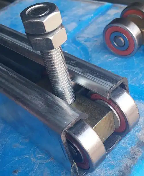 重型移门滑轮轨道 彩钢瓦厂房吊轨门吊轮载重500kg吊滑轨