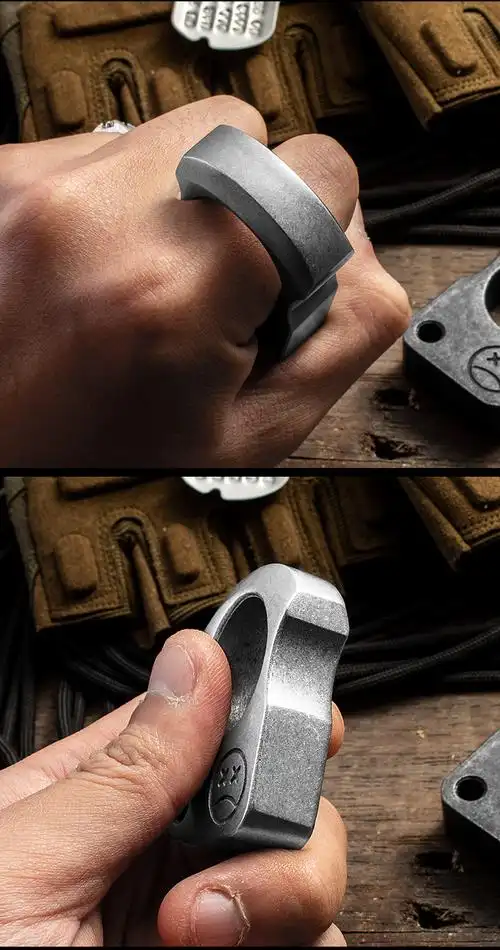 防身用品防卫指虎扳指女生防身用品防狼器破窗器材防卫戒指的的砂光