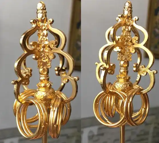 锡杖禅杖法杖降魔杖 地藏王菩萨法器 铜合金法器 新款地藏王锡杖