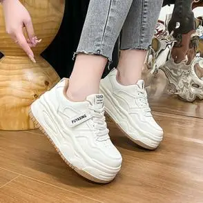 安踏适配春秋季小白鞋松糕鞋女2024新款松糕厚底休闲运动板鞋女鞋